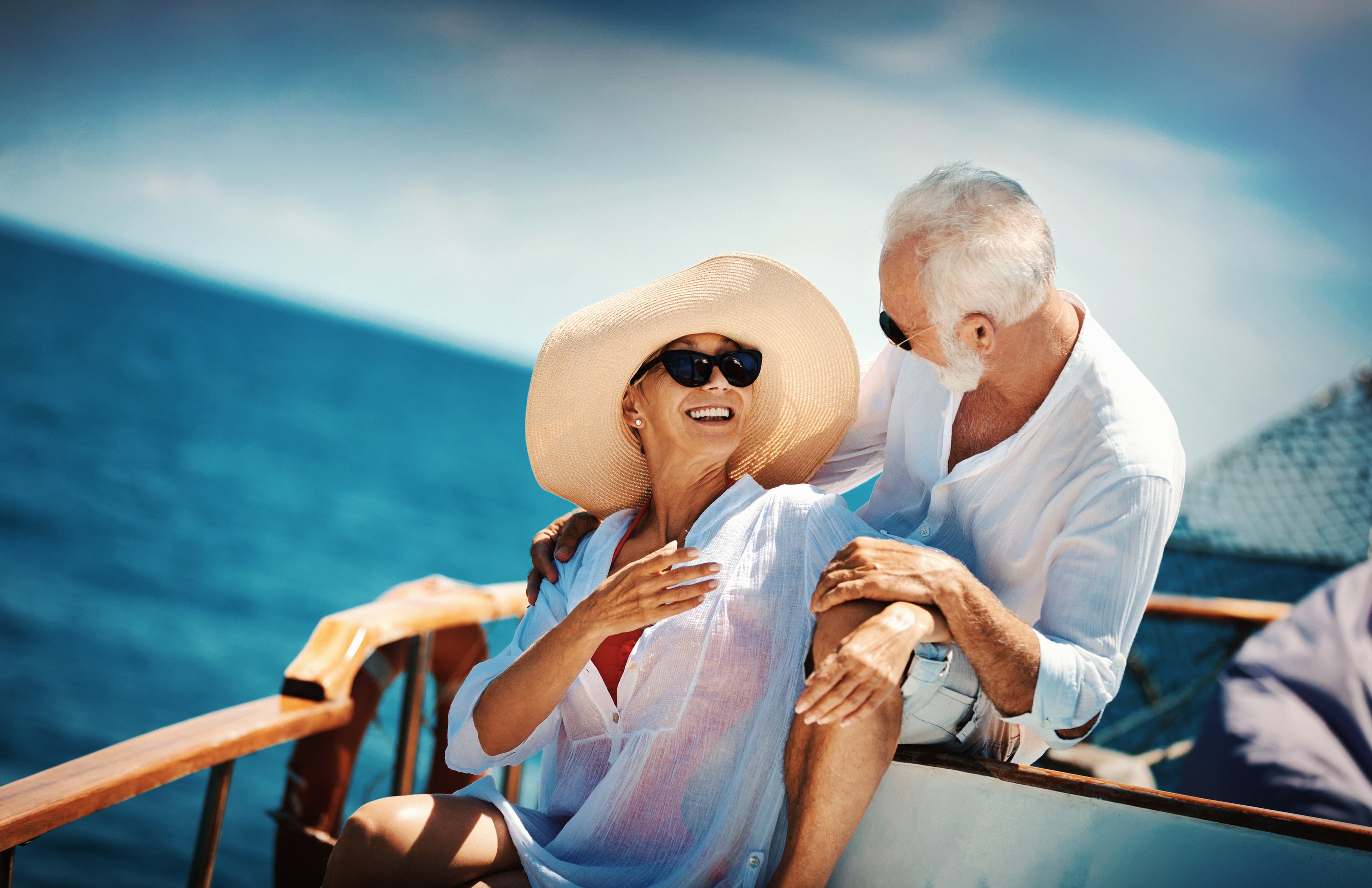 Couple enjoying time on the water